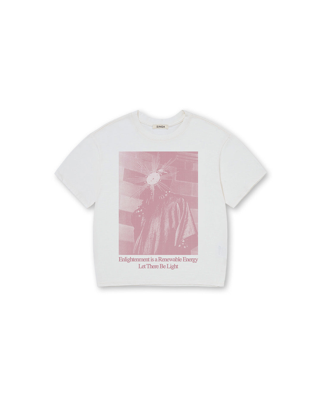 White 'Sun Ra' Boxy Regular Tee