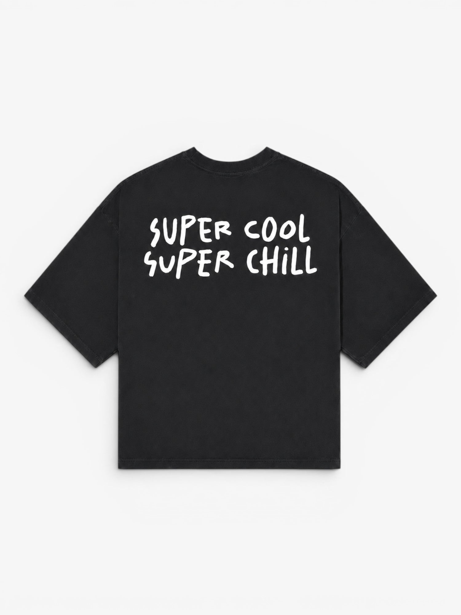 Black 'Super Cool' Boxy Tee