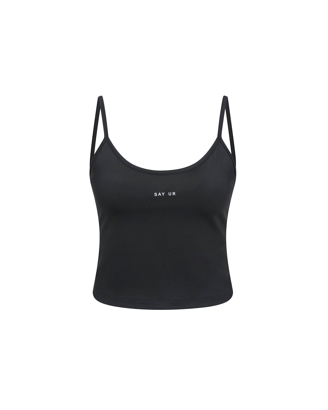 Black 'Say Ur' Tank Top