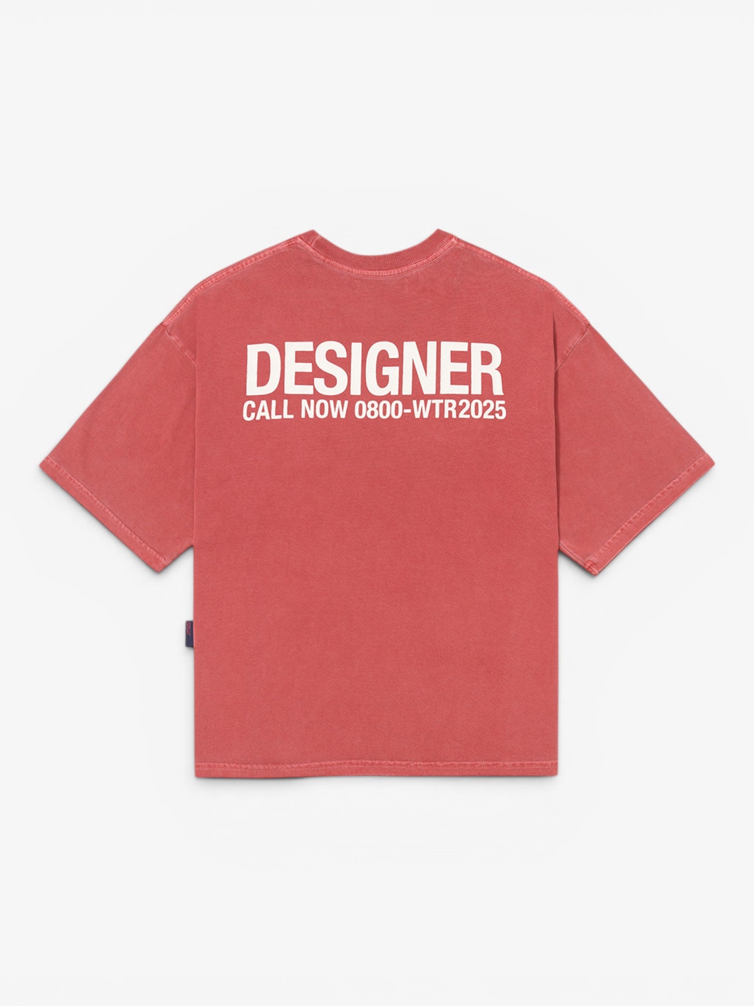 Red Faded 'Designer' Boxy Tee