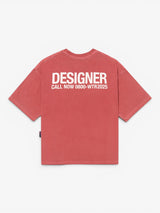 Red Faded 'Designer' Boxy Tee
