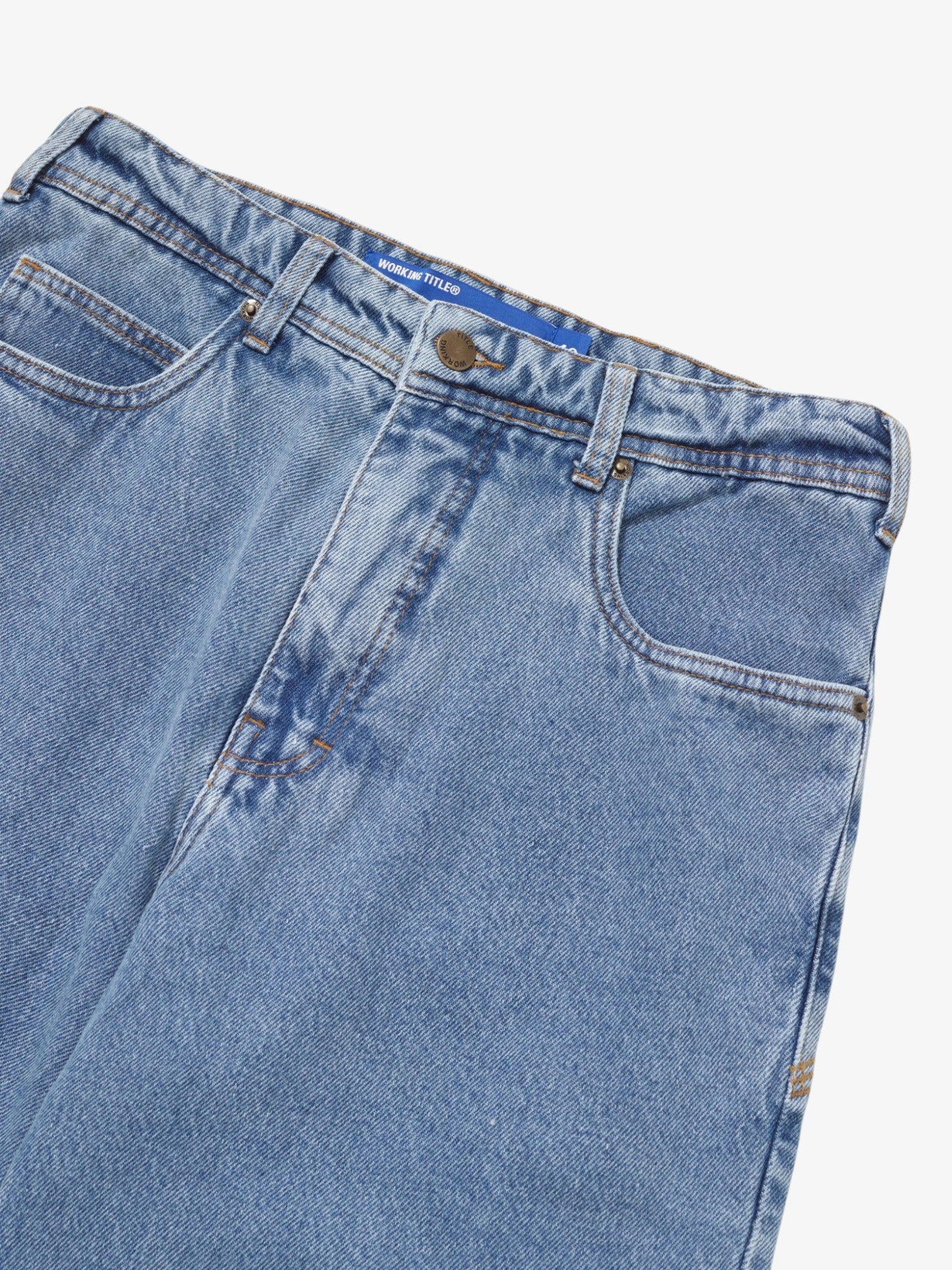 Blue Straight-Leg Jeans