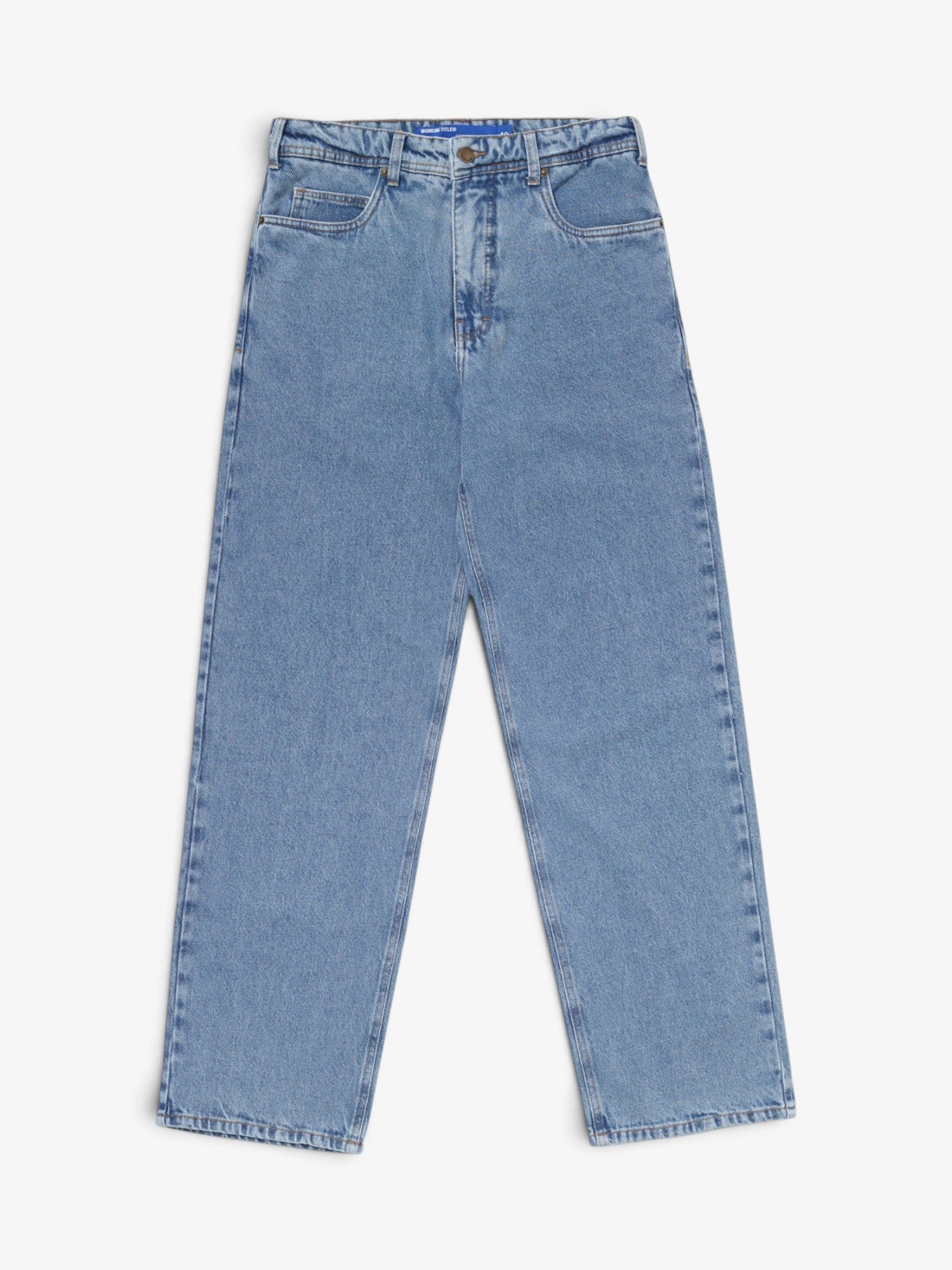 Blue Straight-Leg Jeans